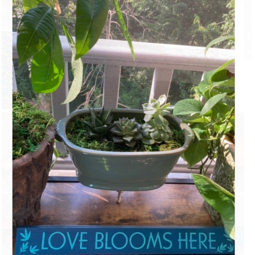 NWT Rustic Wooden Inspirational Home Decor Blue - Picture 2 of 6